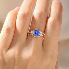 Classic 6-Prong Round Cut Sapphire Engagement Ring
