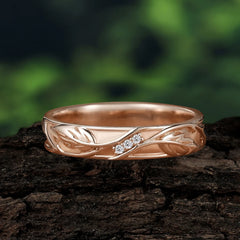 Natural Inspired Luxury Round Cut Moissanite Engagement Men's ring