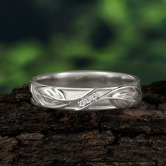 Natural Inspired Luxury Round Cut Moissanite Engagement Men's ring