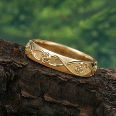 Natural Inspired Vintage Luxury Engagement Men's ring
