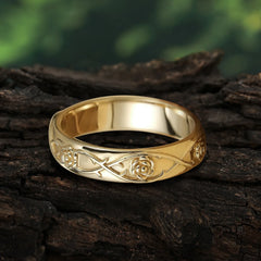 Natural Inspired Vintage Luxury Engagement Men's ring