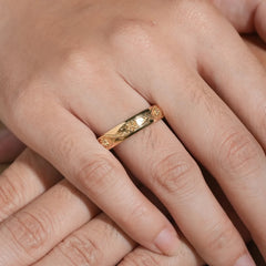 Natural Inspired Vintage Luxury Engagement Men's ring