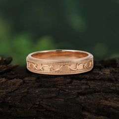 Nature Inspiration Vintage Luxury Engagement Men's ring