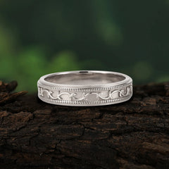Nature Inspiration Vintage Luxury Engagement Men's ring