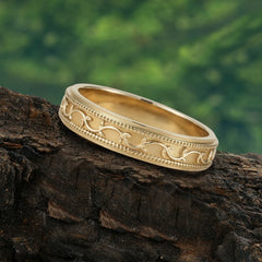 Nature Inspiration Vintage Luxury Engagement Men's ring