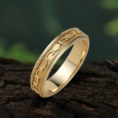 Nature Inspiration Vintage Luxury Engagement Men's ring