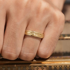 Nature Inspiration Vintage Luxury Engagement Men's ring