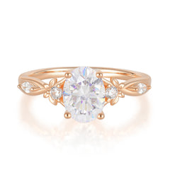 Oval Cut Moissanite Engagement Ring Modern Romance