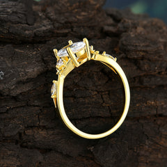 Oval Cut Moissanite Engagement Ring Modern Romance